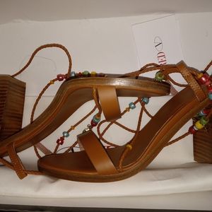 RED Wrap Leg Sandals